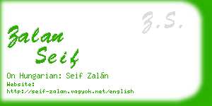 zalan seif business card